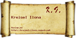 Kreisel Ilona névjegykártya